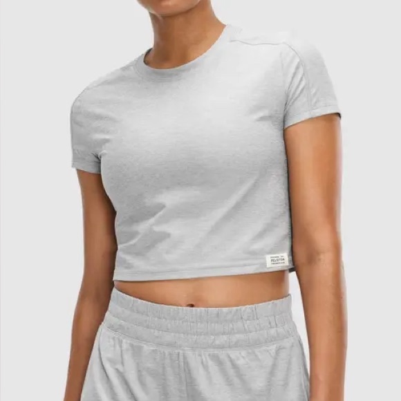 Peloton Tops - Peloton Short Sleeve Crop Top White